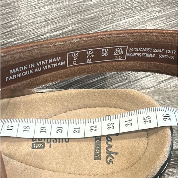 Clarks Leisa Lakelyn Tan Leather Sandals 7.5 Slingback Comfort Fairy Boho Earthy - Picture 8 of 8